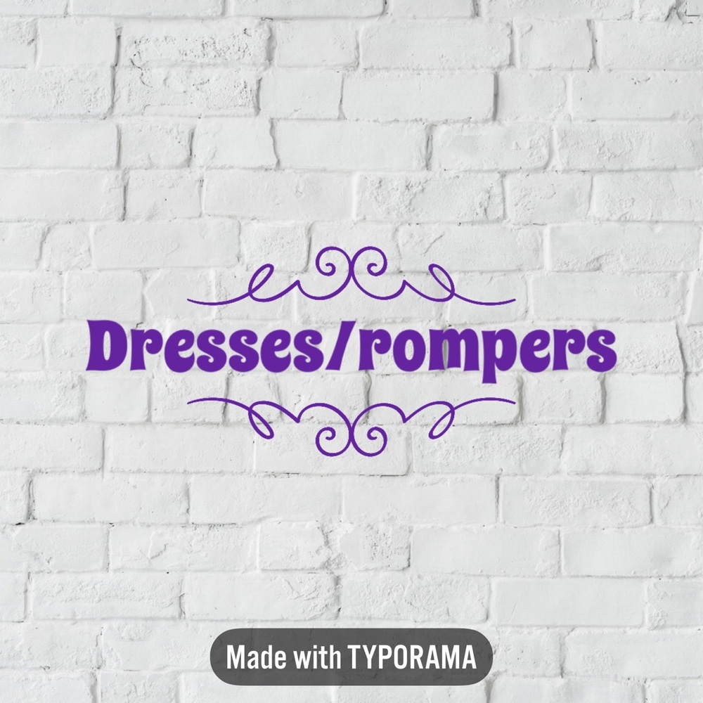 Dresses/rompers